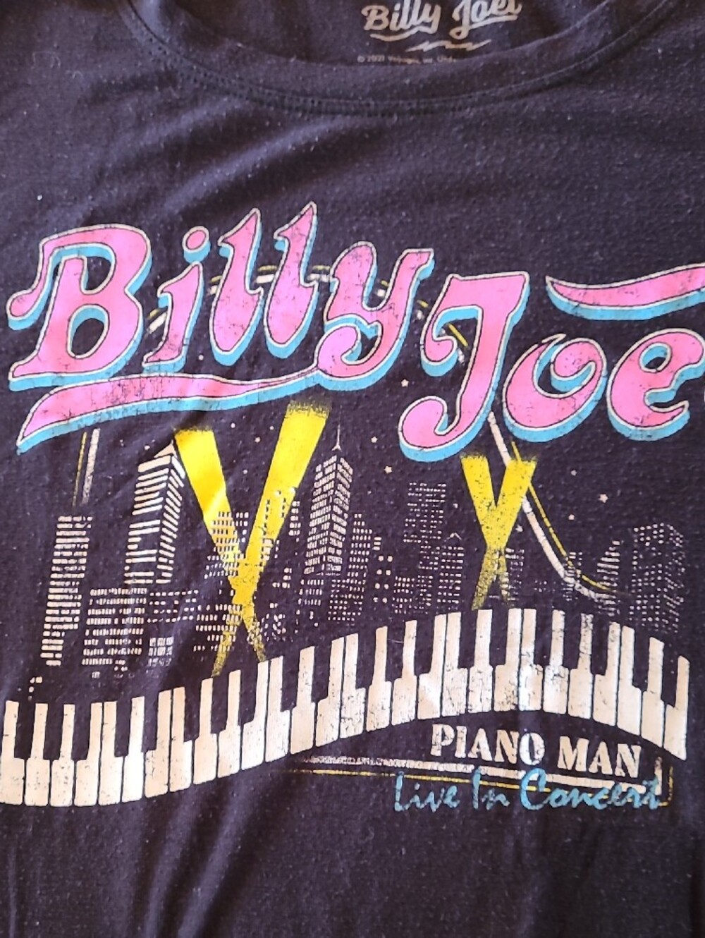 Billy Joel Black Graphic Tee - Women's Short Sleeve - Picture 3 of 3